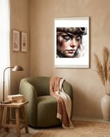 Fierce Pirate Captain Portrait framed in a tender room thumbnail
