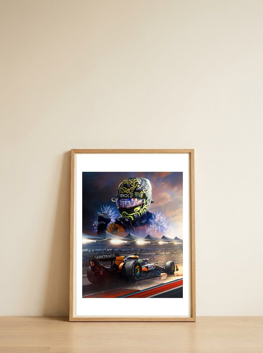 lando-norris-1 — framed, leaning against the wall