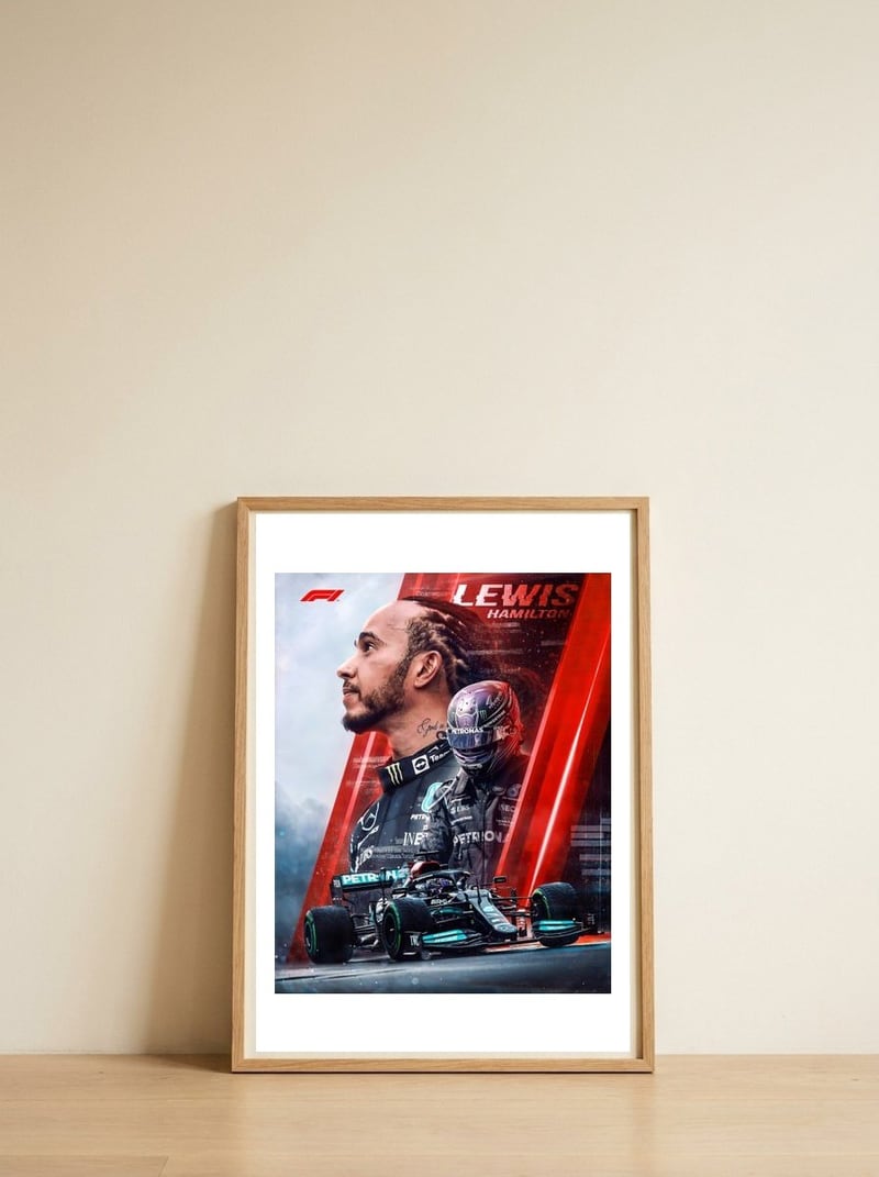 lewis-hamilton-1 — framed, leaning against the wall