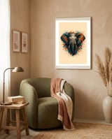 Elephant Animal Watercolor framed in a tender room thumbnail