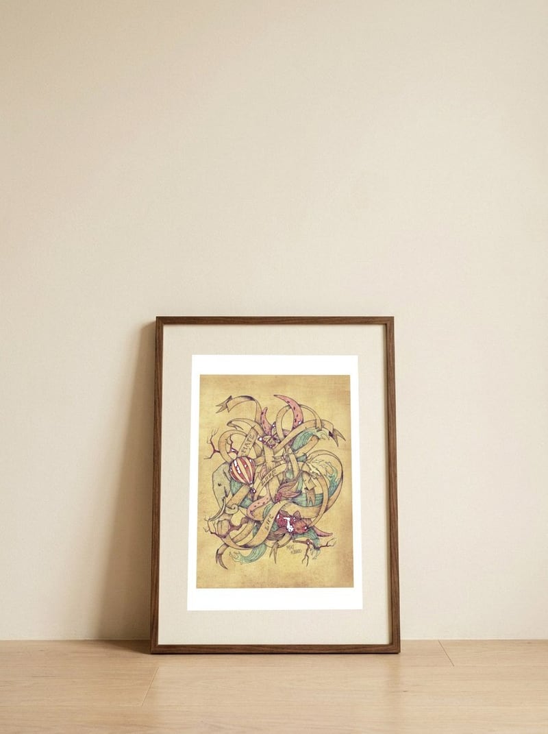 Abstract Nature — framed, leaning against the wall