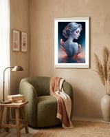  The Beauty of a Woman in an Exotic Pose framed in a tender room thumbnail