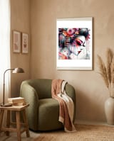 Ornate Bloom Modern Geisha framed in a tender room thumbnail