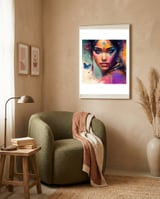 Butterfly Aura Hindu Portrait framed in a tender room thumbnail