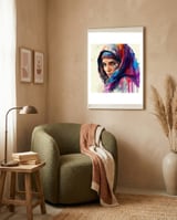 Vivid Veil Side Portrait framed in a tender room thumbnail