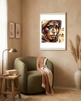 Desert Jewels Tuareg Woman Portrait framed in a tender room thumbnail