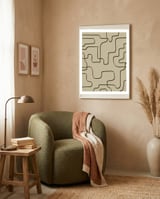 Earthen Traces framed in a tender room thumbnail