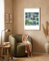 Gustav Klimt – Kirche in Cassone (1913) | Vibrant Landscape Masterpiece Art Print framed in a tender room thumbnail