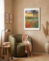 Vincent van Gogh – Flowering Garden – Classic Floral Masterpiece framed in a tender room thumbnail