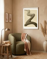 Brushstrokes in Sepia framed in a tender room thumbnail