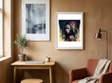 Floral Native Asian Warrior Portrait framed in a focused room thumbnail