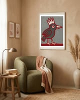 King Bird 02 framed in a tender room thumbnail