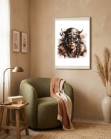 Modern Viking Woman Portrait framed in a tender room thumbnail