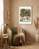 Wildlife Beach Gathering framed in a tender room thumbnail