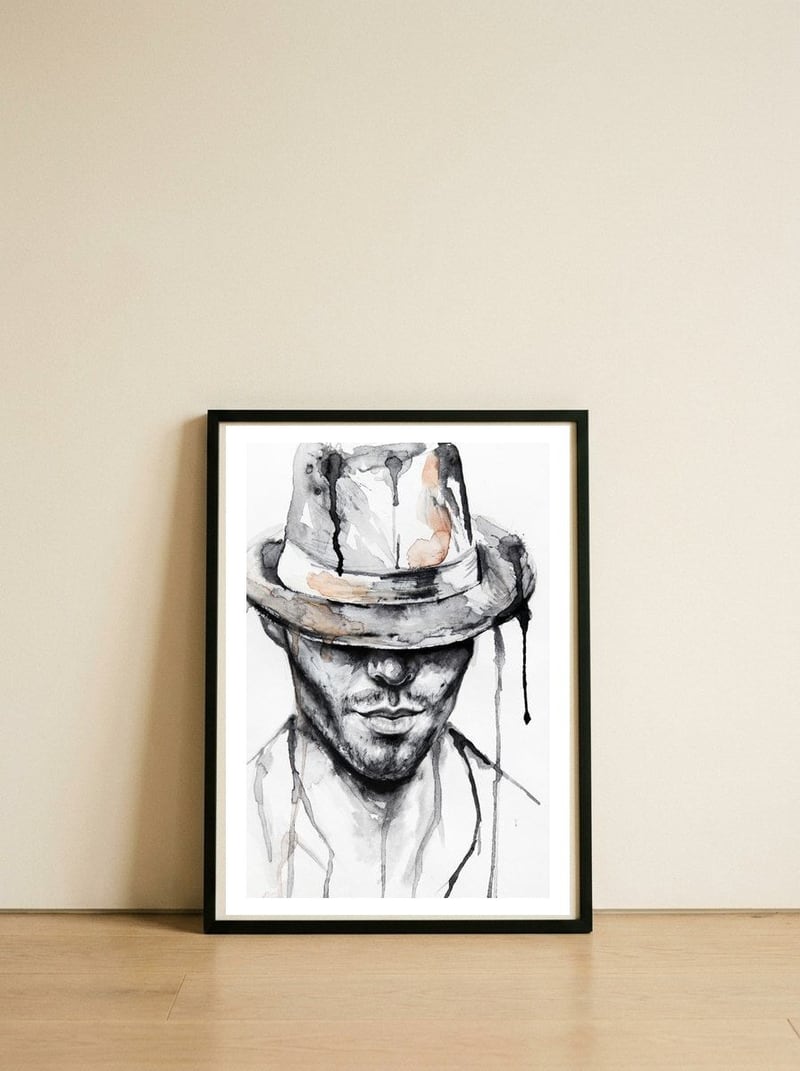 Disguise — framed, leaning against the wall