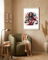 Beaded Majesty Dancer Portrait framed in a tender room thumbnail