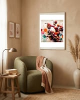 Fiery Flamenco Dancer In Motion framed in a tender room thumbnail
