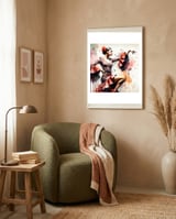 Scarlet Flamenco Side Pose framed in a tender room thumbnail
