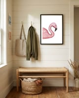 Flamingo framed in a relaxed room thumbnail
