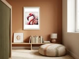 Watercolor Flamingo framed in a gentle room thumbnail