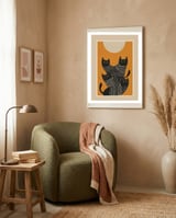 Abstract Black Cats framed in a tender room thumbnail