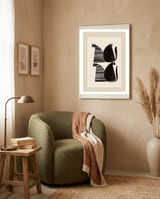 Minimalist Cats In Black And White framed in a tender room thumbnail