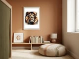 Powerful Lion framed in a gentle room thumbnail