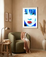 Noriko Blue Shadow framed in a tender room thumbnail