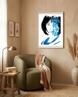 Noriko Kakugo kanji framed in a tender room thumbnail