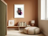 Wild Horse Face Portrait framed in a gentle room thumbnail