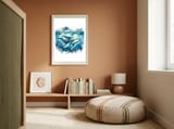 Mother And Calf Whales Watercolor framed in a gentle room thumbnail