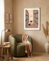 Getting Lost In A Book framed in a tender room thumbnail