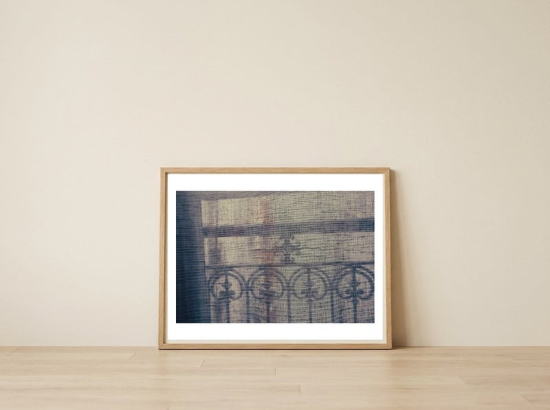 paris-9 — framed, leaning against the wall