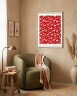Deer pattern  framed in a tender room thumbnail