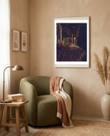 Dark Baroque Table still life moody still life oils framed in a tender room thumbnail