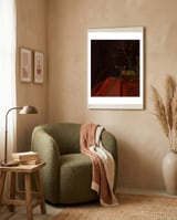 Dark Baroque Still Life Table and Wine oil framed in a tender room thumbnail