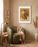 Leaf Mane Lion I framed in a tender room thumbnail