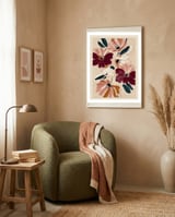 Blush And Wine Blossoms I framed in a tender room thumbnail