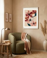 Blush And Wine Blossoms II framed in a tender room thumbnail