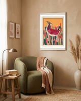 Crimson Deer framed in a tender room thumbnail