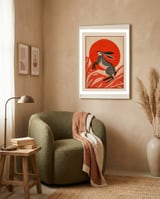 Hare And The Red Sun framed in a tender room thumbnail