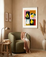 Modern Pears Still Life I framed in a tender room thumbnail