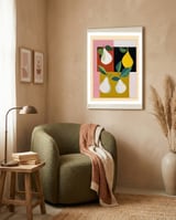 Modern Pears Still Life II framed in a tender room thumbnail