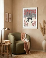 Fawn in a Winter Landscape framed in a tender room thumbnail