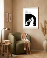 Black & White Study III framed in a tender room thumbnail