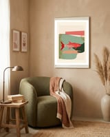 Red Fish Abstract framed in a tender room thumbnail