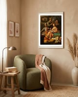 Musical Company – Rembrandt (1626) framed in a tender room thumbnail
