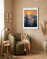 Ethereal Alpine Glow framed in a tender room thumbnail