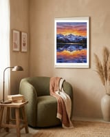 Alpenglow Reflections framed in a tender room thumbnail
