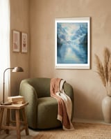 Ethereal Descent: The Glimmering Silence of the Ancient Glacial Fjord framed in a tender room thumbnail